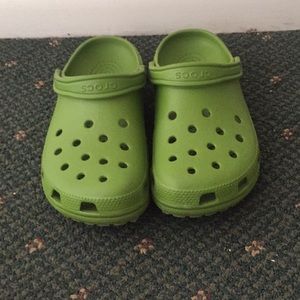 Brand new never worn green crocs